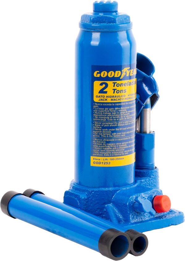 Macaco Hidraúlico de Garrafa 2 Toneladas Goodyear