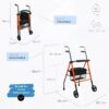 Andarilho Mobiclinic com Assento 2 Rodas 100 Kg