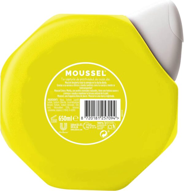 Gel de Duche Revitalizante Moussel com Lima e Menta 650ml