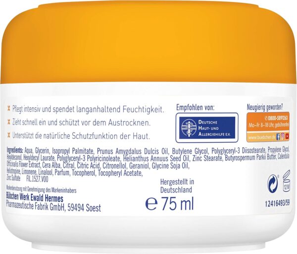 Cuidados Faciais Calendula com Calêndula Biológica para Bebés (75 Ml) Bübchen