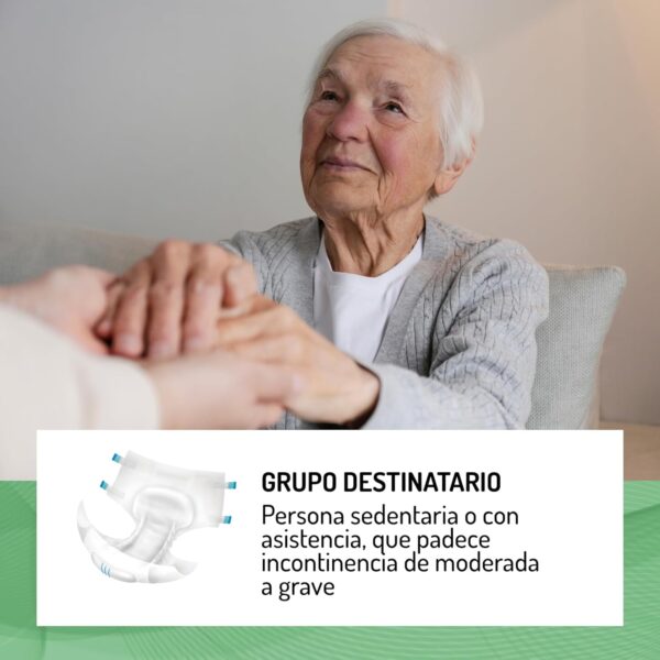 30 Fraldas para Adulto Tamanho M (40-70 Kg) Incontinência Moderada Antiodor