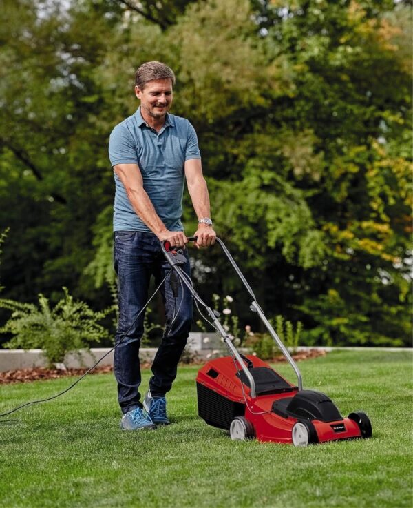 Corta-relvas Elétrico Einhell 1000 W 32 cm 30 L GC-EM 1232 com Ajuste de Altura