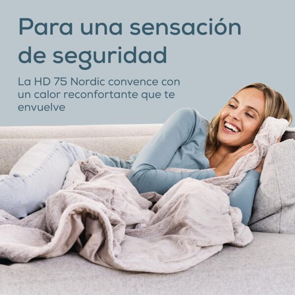 Manta Elétrica 180 x 130 cm Beurer 6 Temperaturas Automática HD 75 Bege/Castanho