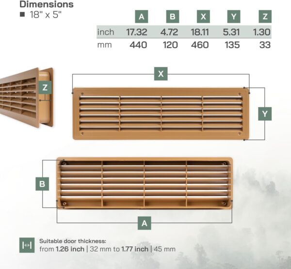 second_B08LZCRS1S_162_130326 Grelha de ventilação para portas 44 x 12 cm