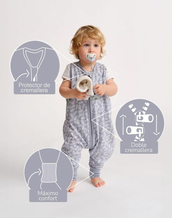 second_B097C8R1VC_22_130326 (80 cm / 2 Anos) Pijama com Pés Molis&co 100% Oeko-Tex 100 Blue Garden