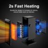 Aquecedor com Ventilador 2000 W com Rotação 90€ e Termostato Temporizador