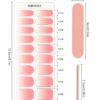 Kalolary Gel Pegatinas Rosa Degradado 20PCS Esmalte Autoadesivo de Unhas com Lima e Pau