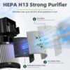 Purificador de Ar CONOPU com Filtro HEPA H13 e Aromaterapia - Luz Noturna