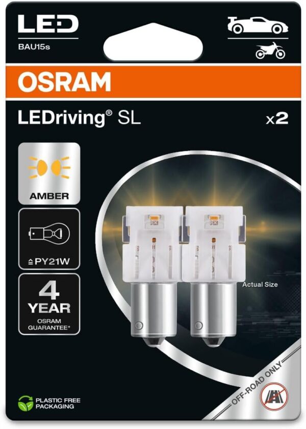 Lâmpadas OSRAM LEDriving SL PY21W Retrofit LED