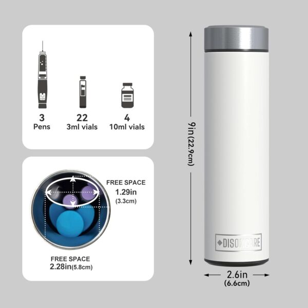 60H Frigorífico Portátil de Insulina para Viagem com Bolsa (Cian) DISONCARE