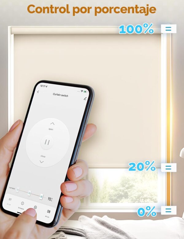 Interruptor de Persianas Inteligente WiFi MOES com Voz e Temporizador