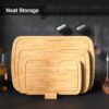 Jogo de 2 Tábuas de Cortar 100% Bambu 25x16 cm + 33x20 cm KitchenBoss