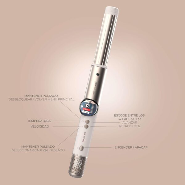 Modelador de Cabelo Cecotec AirGlam 14 em 1 Flex 1400 W Tecnologia Coanda Cerâmica Queratina