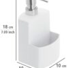 Dispensador de Detergente Wenko 380 ml True Colours Cerâmica Satinada Branco