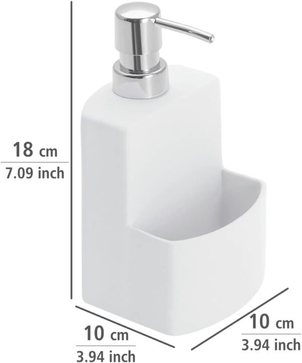 Dispensador de Detergente Wenko 380 ml True Colours Cerâmica Satinada Branco