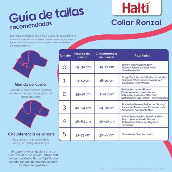 Coleira de Treino Ajustável HALTI para Cães Médios (Tamanho 3) Vermelha