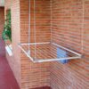Estendal de Teto Extensível 100-160x78 cm  Alumínio Inoxidável Interior/Exterior