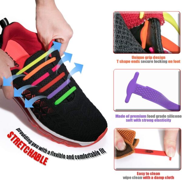 Atacadores Elásticos Em Silicone para Crianças HOMAR