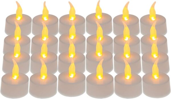 third_B01DPLD9KS_96_130326 Velas de Chá LED Idena 50023 24 Peças Luz Cintilante Pilhas Incluídas Decoração para Festas