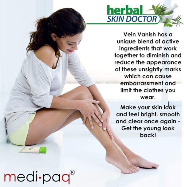 Creme Vein Vanish Herbal Skin Doctor 100 ml - Reduz Aparência de Varizes, Capilares e Nódoas Negras