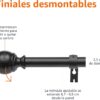 Barra de Cortina Extensível 91-183 cm Amazon Basics Preto