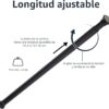 Barra de Cortina de Duche com Tensão Ajustável 91-137 cm Preto Amazon Basics