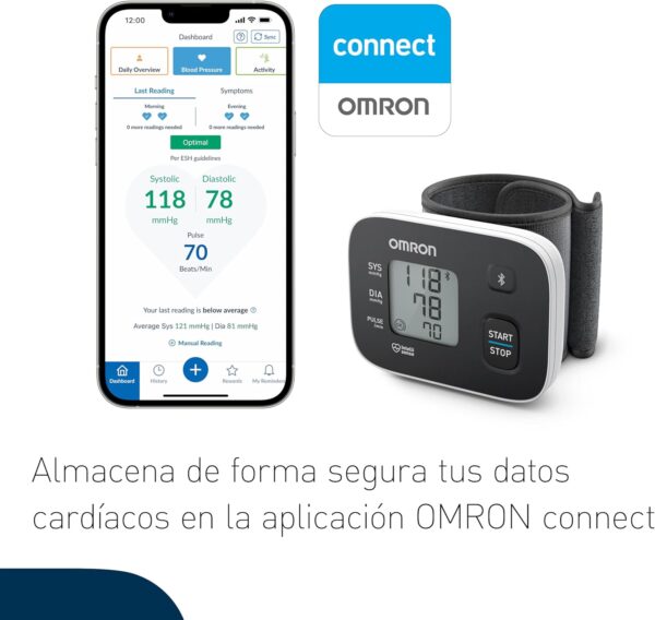 Medidor de Tensão de Pulso OMRON RS3 Intelli IT com Bluetooth Compatível iOS Android