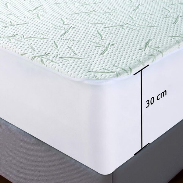 Protetor de Colchão Impermeável 150x200x30 cm Utopia Bedding Viscosa Premium Oeko-Tex