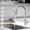 Torneira de Cozinha Extensivel Ibergrif Inox 304 3 Modos 360°