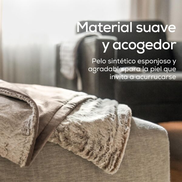 Manta Elétrica 180 x 130 cm Beurer 6 Temperaturas Automática HD 75 Bege/Castanho