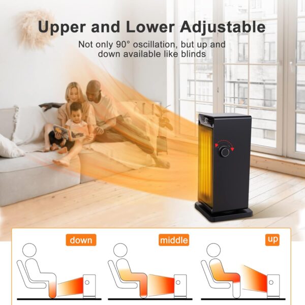 Aquecedor com Ventilador 2000 W com Rotação 90€ e Termostato Temporizador