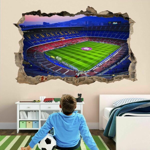 Autocolantes de Parede 3D Estádio Nou Camp Barcelona Futebol 50 x 70 cm