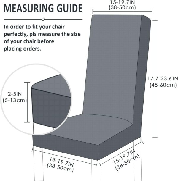third_B09ZTW19C4_222_060226 Capas Elásticas para Cadeiras Jacquard Cinza Escuro 4 Peças