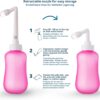 Garrafa Peri Bidé Portátil T2 360 ml - Cuidados Pós-Parto, Alívio Perineal com Bico 60° e Bolsa