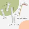 Postes arranhador de sisal natural de substituição 4 peças M8 40+30+20+10 cm