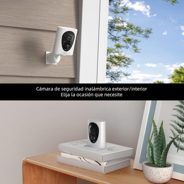 Câmara Vigilância Exterior WiFi Bateria 1080P FHD Visão Noturna