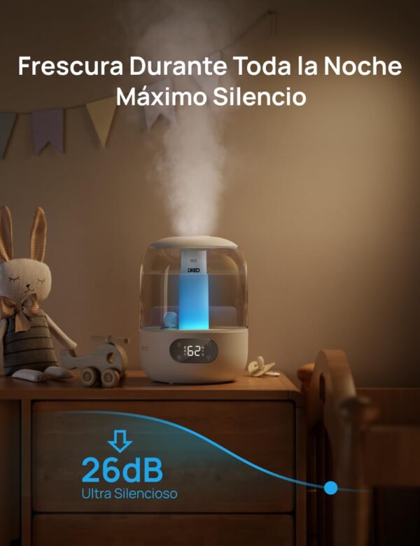 Humidificador Silencioso para Bebés 3L Dreo Névoa Fria Luz Branco