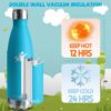Garrafa Térmica Inox 500ML BPA-free Vácuo Isolado