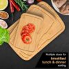 Jogo de 2 Tábuas de Cortar 100% Bambu 25x16 cm + 33x20 cm KitchenBoss