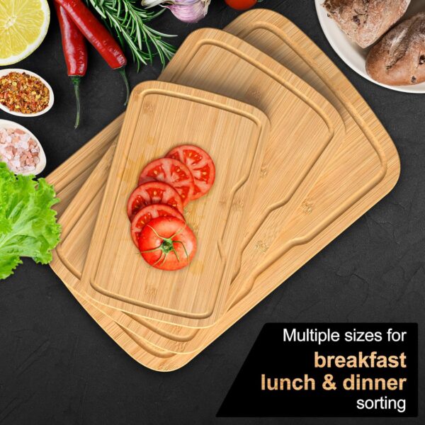 Jogo de 2 Tábuas de Cortar 100% Bambu 25x16 cm + 33x20 cm KitchenBoss