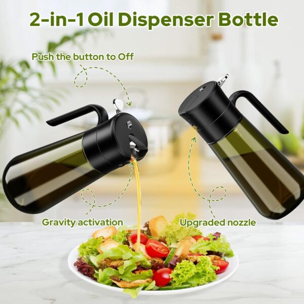Pulverizador de Azeite / Óleo 2 Em 1 com Pincel Opaco 580ml