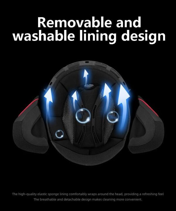 D226X3000_1775669117729_5 (L 59-60 cm) Capacete Jet Moto Forro Respirável e Confortável - Preto e Vermelho