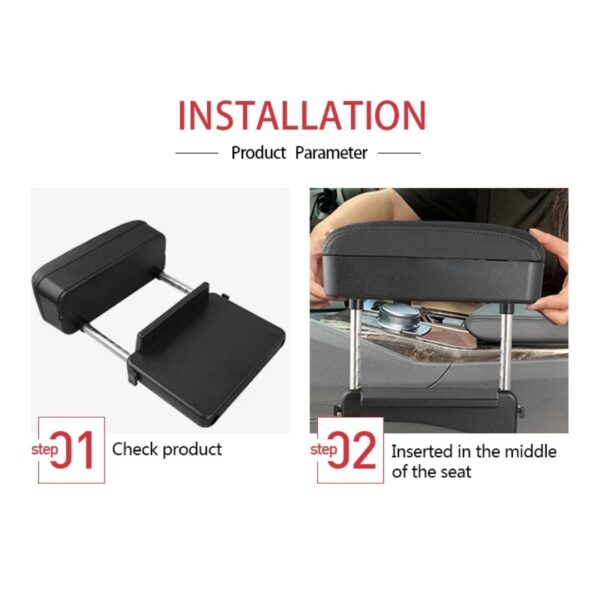 Apoio de Braço para Carro Ajustável com Armazenamento Universal Blalion Pele PU