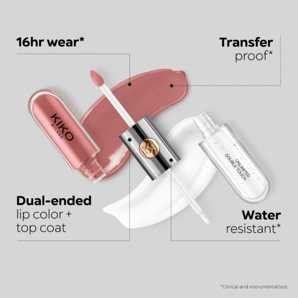 Batom Líquido KIKO Milano Unlimited Double Touch 108 Longa Duração 12h - Rosa