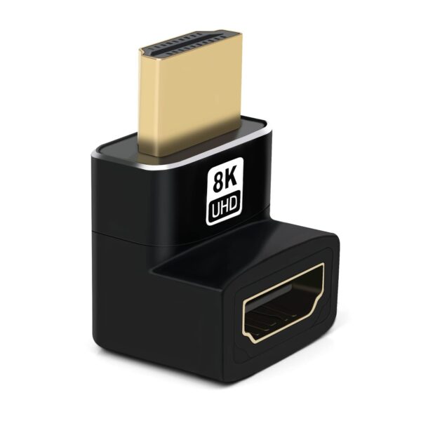 Adaptador HDMI 8K Ângulo 90 e 270 Graus Macho para Fêmea HDMI 2.1