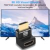 Adaptador HDMI 8K Ângulo 90 e 270 Graus Macho para Fêmea HDMI 2.1