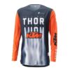 (L) Camisola de Motocross KTM Thor Prime Pro Shirt 2022 Respirável - Laranja/Azul