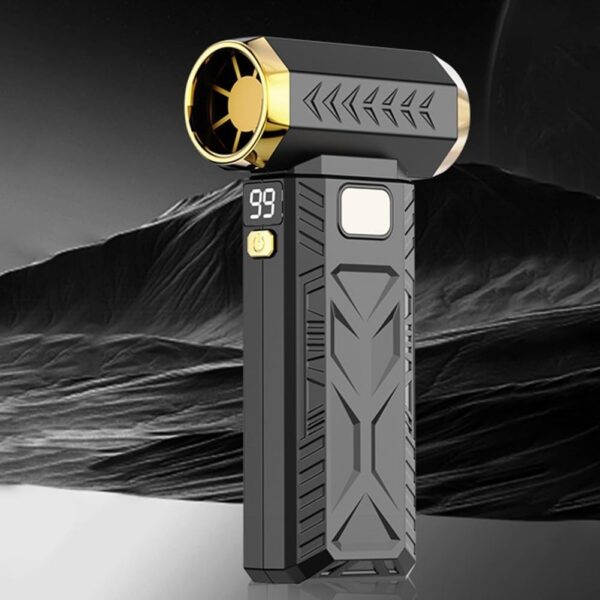 Soprador de Ar e Aspirador 2 em 1 100000 RPM 6000mAh 6 Velocidades LED - Preto