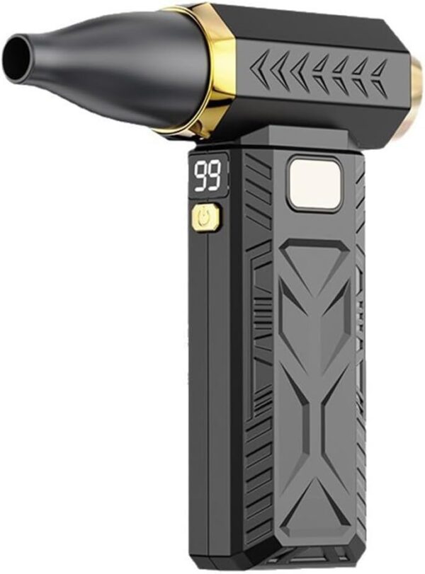 Soprador de Ar e Aspirador 2 em 1 100000 RPM 6000mAh 6 Velocidades LED - Preto