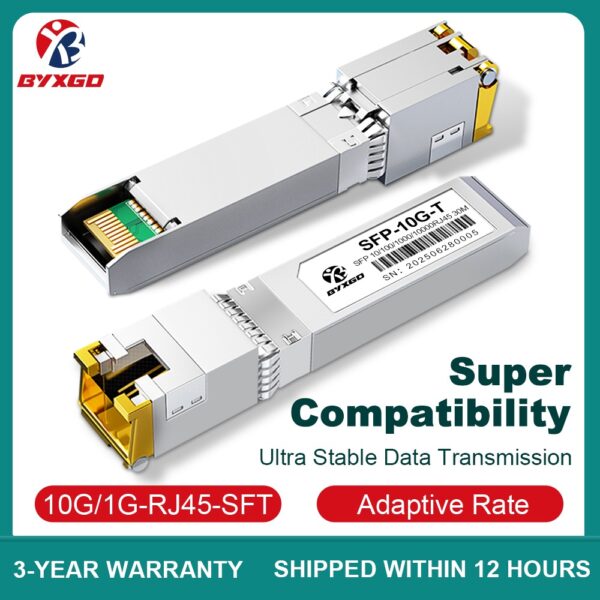 (x4) 10/100/1000Mbps RJ45 100m DDM Módulo Transceptor SFP Cobre Adaptativo BYXGD BYXGD-GE-T